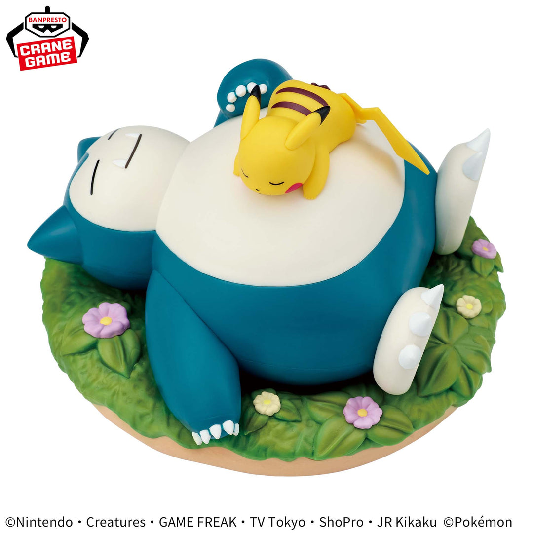 POKEMON Relaxing Time PIKACHU&amp;SNORLAX Figure