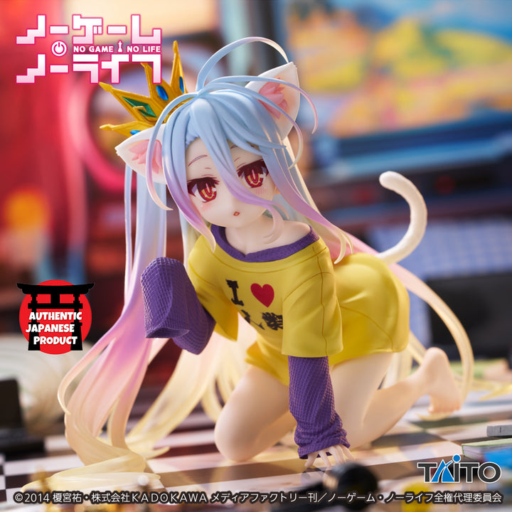 NO GAME NO LIFE Desktop Cute Figure SHIRO ~Cat Ear Shirt ver.~