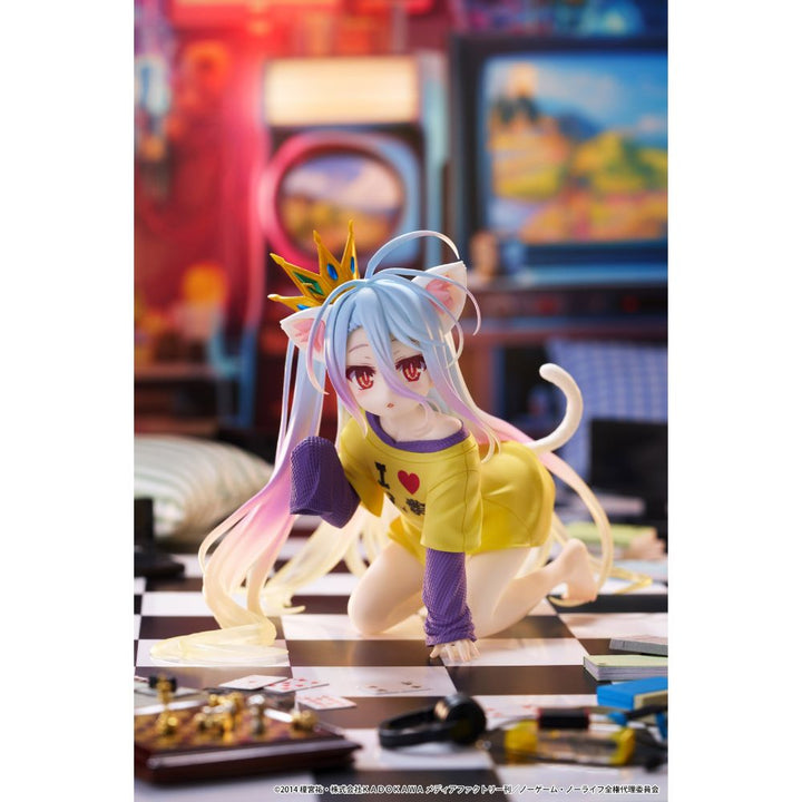 NO GAME NO LIFE Desktop Cute Figure SHIRO ~Cat Ear Shirt ver.~