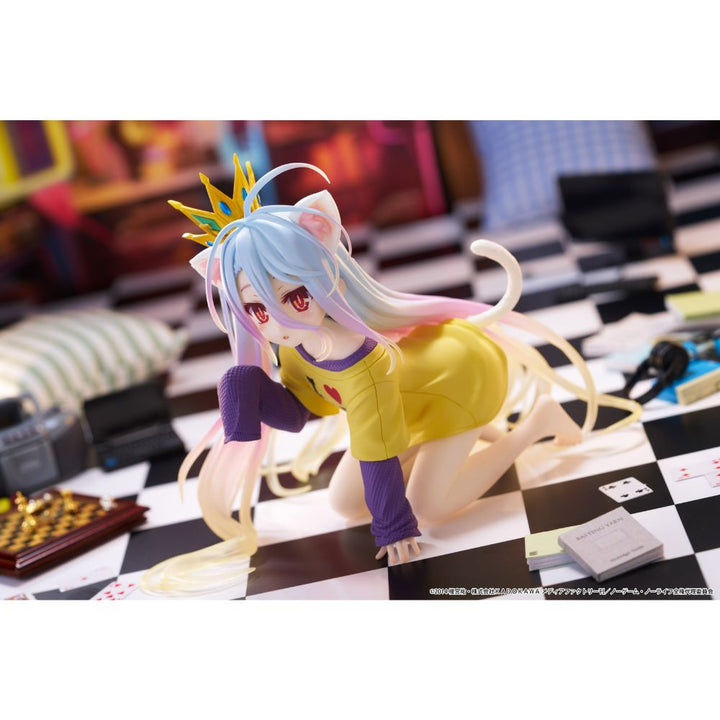 NO GAME NO LIFE Desktop Cute Figure SHIRO ~Cat Ear Shirt ver.~