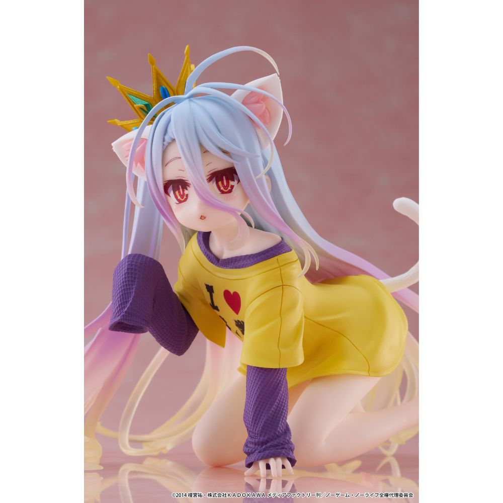NO GAME NO LIFE Desktop Cute Figure SHIRO ~Cat Ear Shirt ver.~