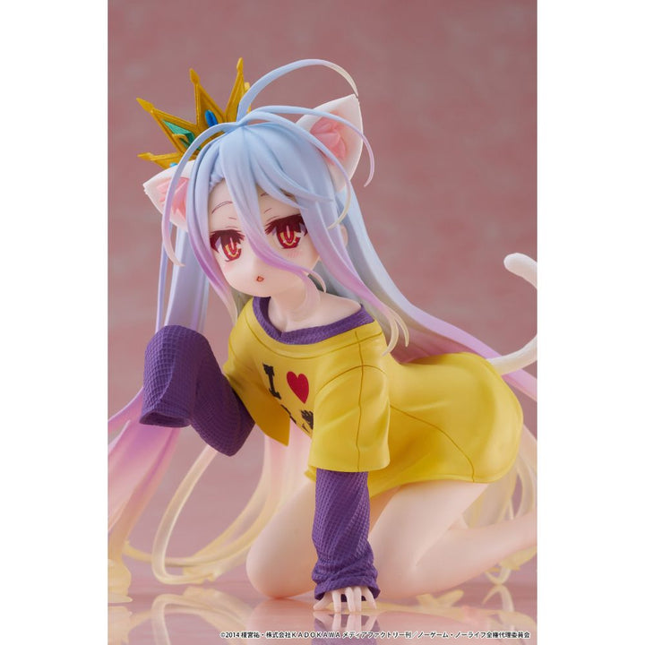 NO GAME NO LIFE Desktop Cute Figure SHIRO ~Cat Ear Shirt ver.~