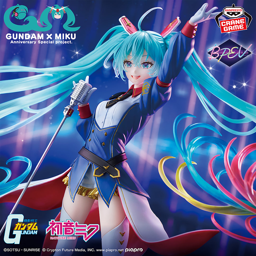 GUNDAM 45th Anniversary x HATSUKE MIKU Banprest Evolve -GUNDAM Collaboration- Figure