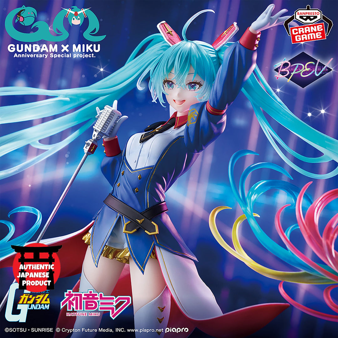 GUNDAM 45th Anniversary x HATSUKE MIKU Banprest Evolve -GUNDAM Collaboration- Figure