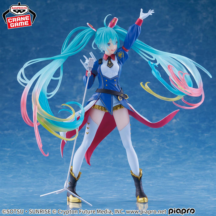 GUNDAM 45th Anniversary x HATSUKE MIKU Banprest Evolve -GUNDAM Collaboration- Figure